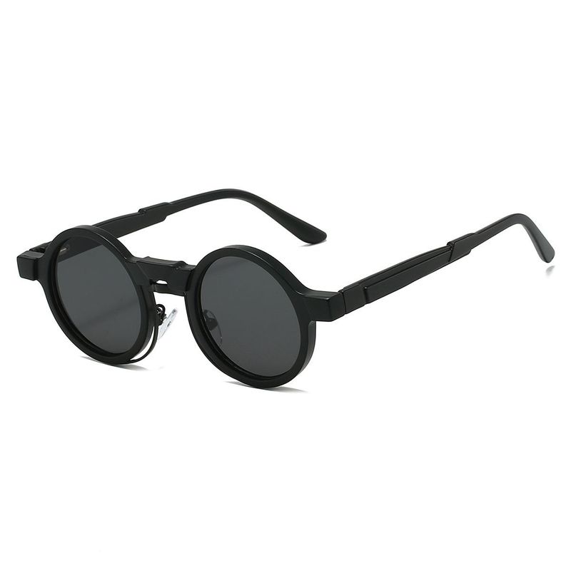 High Sense Retro Punk Rundrahmen Sonnenbrille Herren Nischentrend Outdoor Autofahren Angeln Sonnenschutz Sonnenbrille Damen_voghion.com