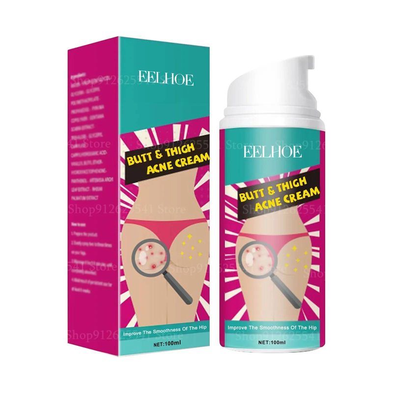 QLZHANFU 100ml Butt Acne Prevent Folliculitis Buttocks Pimples Remover Get Rid of Dark Spots Cream Relieves Acne on The Body, Back, Hips_voghion.com