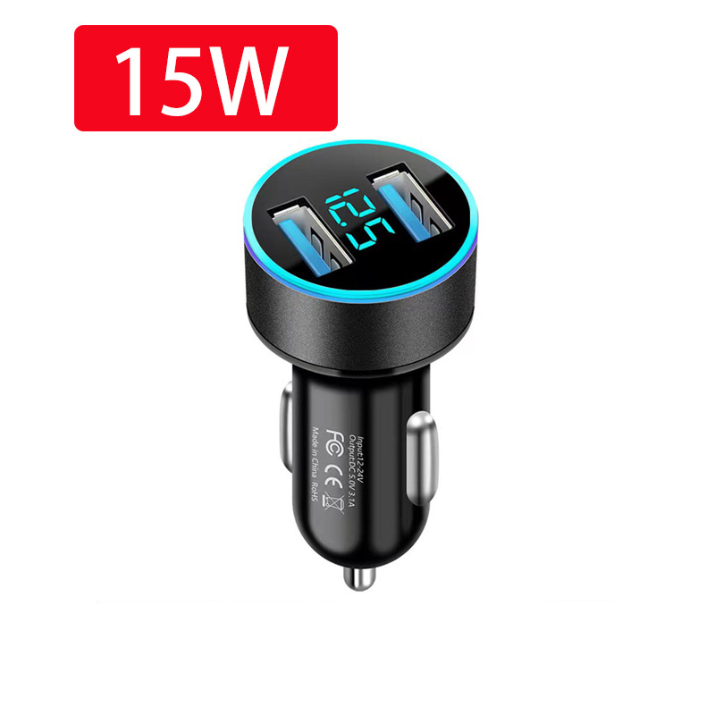 Car Chargers New Car Charger Super Fast Charge One To Two Flash Charge Cigarette Lighter Conversion Plug Mobile Phone Dual Usb Car Charger_voghion.com