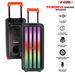 5 Core 8 Inch Bluetooth DJ Speaker 3 Way Boom Box Party Speakers Karaoke Machine Portable PA Bocina For Singing With 2 Wireless Microphone + Light P_voghion.com