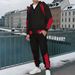 Herren-Set aus Kapuzenpullover und Jogginghose mit Reißverschluss – Leichter, sportlicher Zweiteiler, atmungsaktives Polyester für Fitnessstudio und Freizeit (Schwarz/Rot/Weiß/Grau, S-XXXL)_voghion.com
