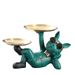 Franse Bulldog Decoratie Honden Butler met 2 Metalen Lade voor Opslag Sleutelhouder Woondecoratie Hars Kunst Sculptuur Ornamenten Nordic_voghion.com