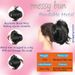 Ponytail extensions, claw clip straight bun Messy bun 25cm105g with flexible wire hair piece_voghion.com