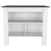 Rockaway 3-Shelf Kitchen Island White And Onix_voghion.com