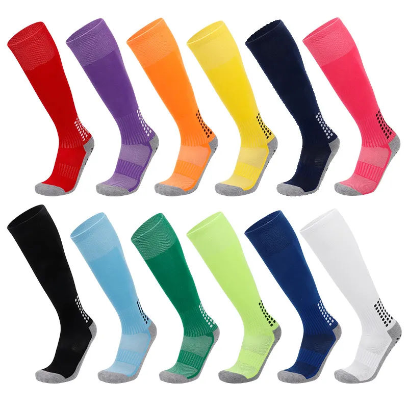 Classic Long Football Socks, Thick Towel Bottom Training Socks, High Top Non Slip Socks_voghion.com