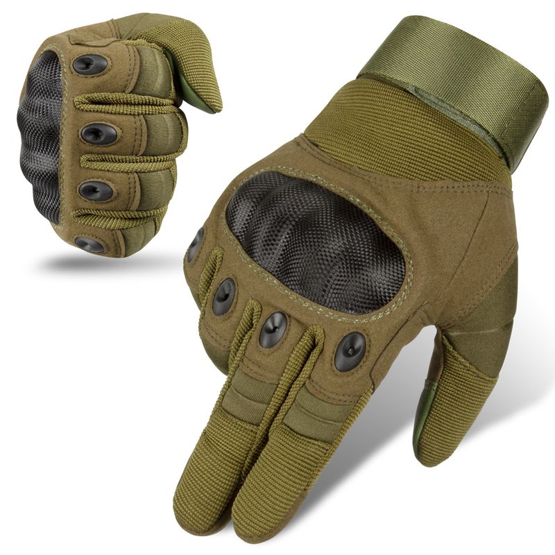 Guantes tácticos de carcasa dura para hombres y mujeres, para todos los deportes con los dedos, transpirables, pantalla táctil anticaídas, suministros para motocicletas,_voghion.com