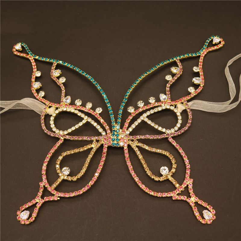 New Creative Diamond Butterfly Bar Atmosphere Surface Decoration Halloween Party Crystal Jewelry Mask_voghion.com