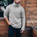 2025 Turtleneck Men Cable Knit Sweater Autumn Winter New Plus Size Top Men's Clothing_voghion.com
