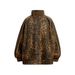 Men's Clothing Leopard Print Design Sweater Suit Autumn And Winter Loose Retro Niche Stand Collar Cardigan Jacket_voghion.com