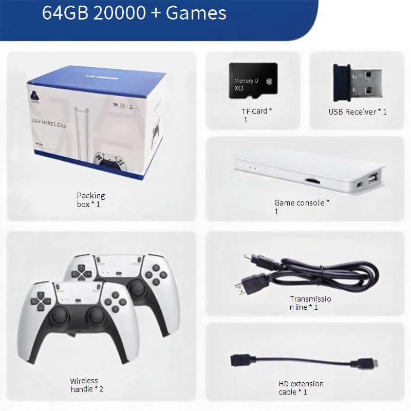 Consoles de jeux vidéo Console de jeu sans fil Double HDMI Haute Définition Rétro Arcade Console de jeu 4K Console de jeu domestique_voghion.com