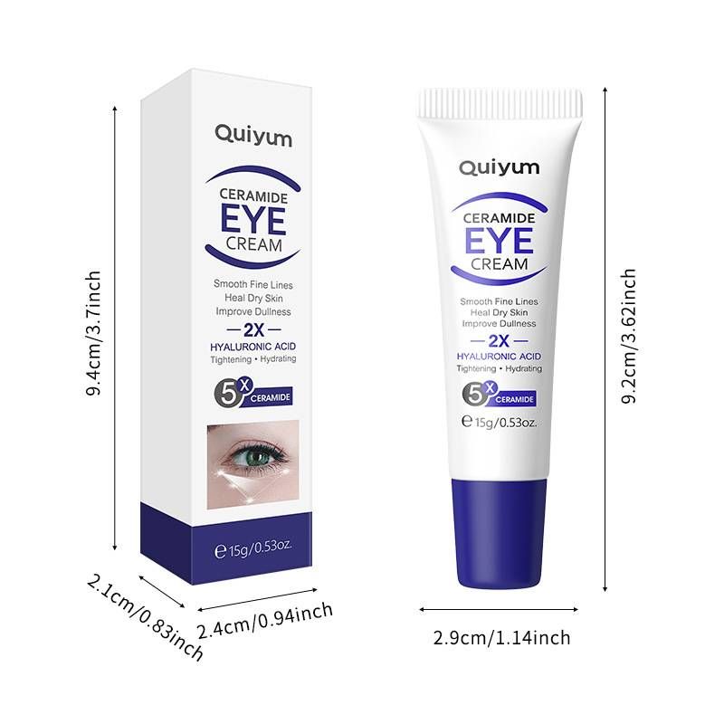 Creams QUIYUM Ceramide Eye Cream 15g Hydrating, Moisturizing, Repairing Eye Skin Care Products_voghion.com