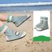 Schnelltrocknende Wasserschuhe für Kinder für Strand und Bach – rutschfeste Sandalen mit Tiermotiven und Faltmechanismus (Dino, Hase, Hai, Pinguin)_voghion.com
