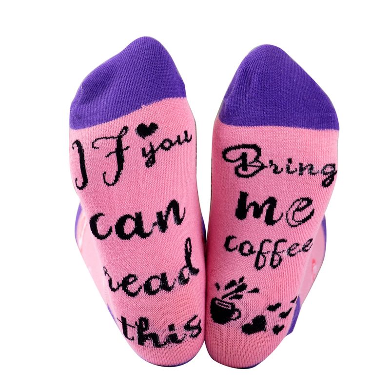 Unisex COFFEE beans IF YOU CAN READ THIS knitted stockings cake socks wrapped coffee_voghion.com