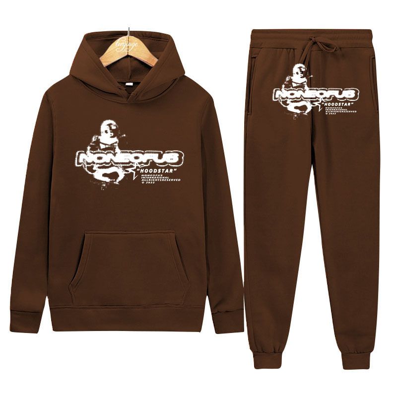 Men's Clothing 2024 trendy brand NONEO street sweater suit Y2K printed hoodie hip hop two piece suit_voghion.com