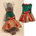 Christmas Pet Clothes Red Yellow Green Bow Love Heart Plaid Skirt Sleeveless Puppy Cat Skirt_voghion.com
