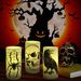 Spooky Halloween LED Candles Set – 3-Piece Flameless Flickering Candles With Skull, Raven & Spider Designs_voghion.com
