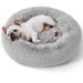 Tapis rond en peluche pour chien et chat, chapeau de sommeil profond_voghion.com