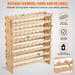 72 Modular Shelf Bamboo Bottle 8Tier Wine Upgrade Wood Rack Display_voghion.com