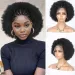 Human Hair Lace Front Braided Wig Short Curly Wigs for Black Women_voghion.com