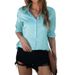 Women's new comfortable satin gravel pattern long-sleeved loose tops_voghion.com