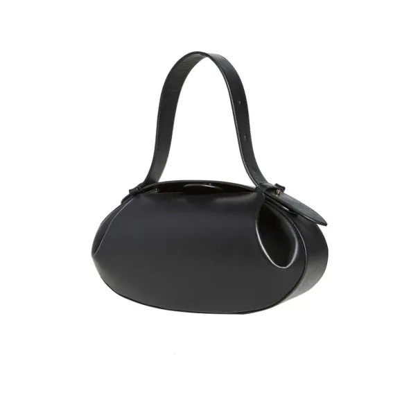 High Quality Designer Bags Niche Women PU Vegan Leather Top-Handle Rugby Shaped Solid Color Magnet Closure Short Handle_voghion.com