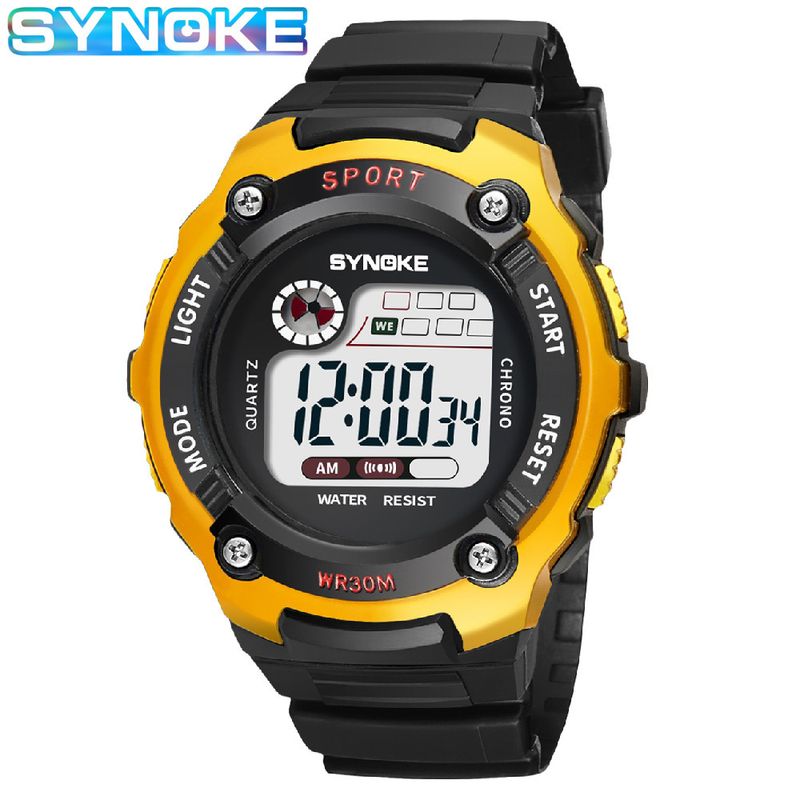 SYNOKE Studentenuhr, modische Herren-Elektronikuhr, wasserdichter Wecker, multifunktionale Laufsportmode_voghion.com