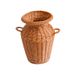 Handwoven Rattan Vase Basket - Rustic Decorative Planter With Handles For Flowers & Home Decor_voghion.com