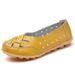 35-46 Plus Size Bird's Nest Sommer Damen Hohl Loafer Rindsleder Sohle Bean Schuhe für mittleren Alters und ältere Mütter_voghion.com