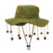 Hot Sale Bucket Fisherman Unisex Outdoor Fishing Drawstring Summer For Parties Sunshade Wide Cap Sun Hat With Cork_voghion.com