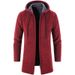 Men's clothing plus velvet trend handsome color Joker men's cardigan Chenille sweater sweater coat trench coat_voghion.com
