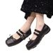 Scarpe da donna con fiocco, delicate e carine, monostrato, con cinturino con fibbia e gonna, stile principessa Mary Jane_voghion.com