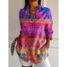 Women's Summer New Trendy Seven-Sleeve Animal Pattern Print 3D Shirt_voghion.com