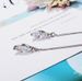 925 Sterling Silver Plated Waterdrop CZ Threader Dangle Drop Chain Earrings TH2_voghion.com