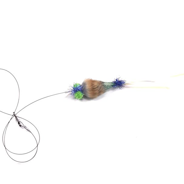 New Rabbit Fur Tassel Small Flying Insect Teaser Wand Replacement Head Cat Toy_voghion.com