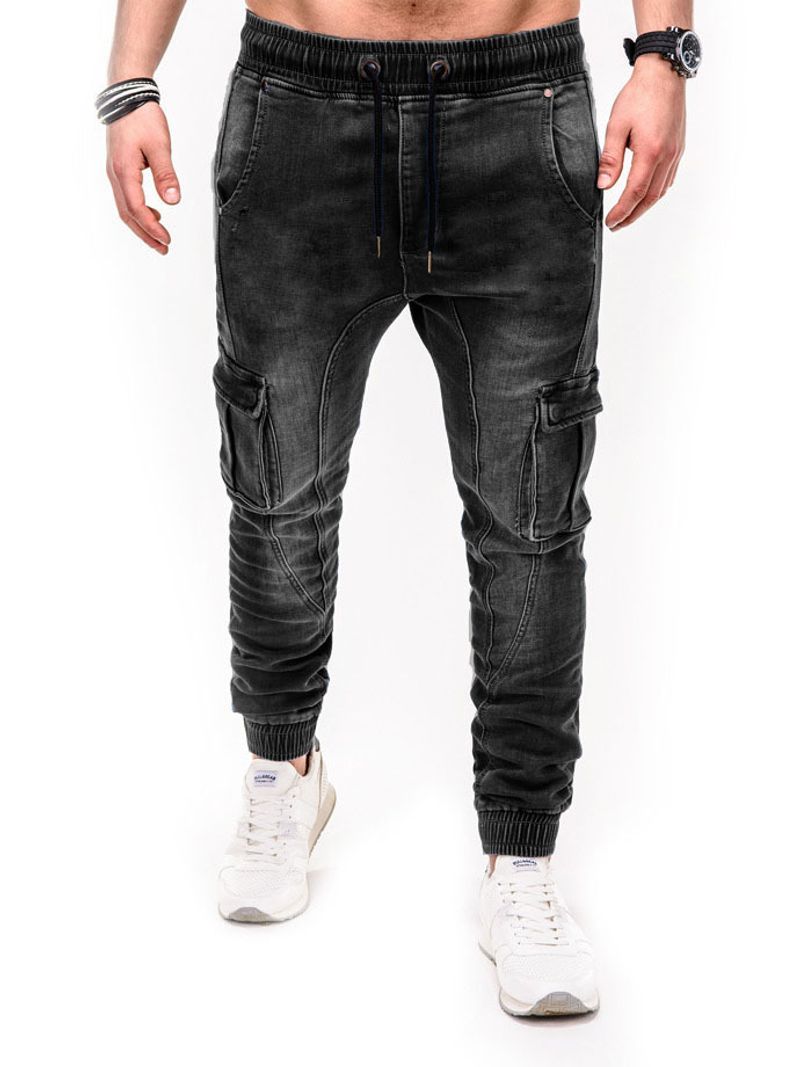 2023 nouveaux pantalons décontractés en denim pour hommes avec plusieurs poches design jeans de travail décontractés_voghion.com