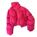 Piumino invernale con collo alto da donna taglie forti – Giacca trapuntata oversize alla moda in rosso acceso (S-3XL)_voghion.com