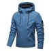 Giacca impermeabile da uomo, giacca softshell con cerniera e cappuccio, giacca a vento, escursionismo, campeggio, cappotti leggeri, cappotti primaverili ed autunnali_voghion.com