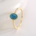 R0677 Bohemian Style Design For Women Gold Inlaid Oval Turquoise Ring_voghion.com