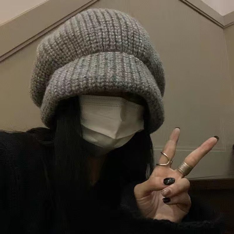 Fashion Large Size Autumn Winter Hats for Solid Plain Octagonal Newsboy Cap Men Ladies Casual Knitted Beret Women Painter Caps_voghion.com