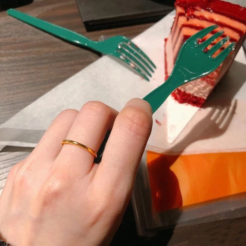 Antiker Stil Erbe schlichter Ring glänzender Ring weiblicher Vietnam Sand Gold mattierter massiver geschlossener Ring_voghion.com