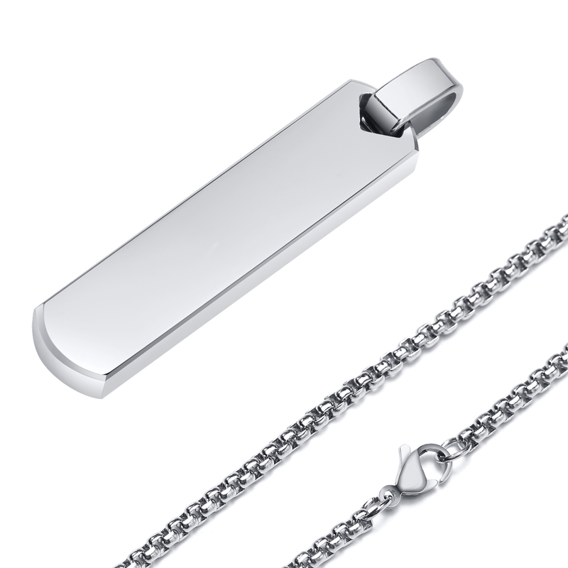 Vnox Initialen-Halskette für Herren, dicker geometrischer vertikaler Balkenanhänger mit A-Z-Buchstaben, lässiges, schlichtes Halsband, Geschenk für ihn_voghion.com