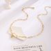 Collana con graffetta in oro da donna, design a forma di cuore, collana con zircone, semplice e di alta qualità_voghion.com