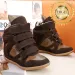 New Colors Marant Internal Height Increasing Shoes Hot Sale Black Genuine Leather Real Bekett Leather-trimmed Suede_voghion.com