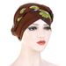 Two-color floral fabric splicing short braid forehead and forehead cross braid hat multi-color turban hat Indian hat_voghion.com