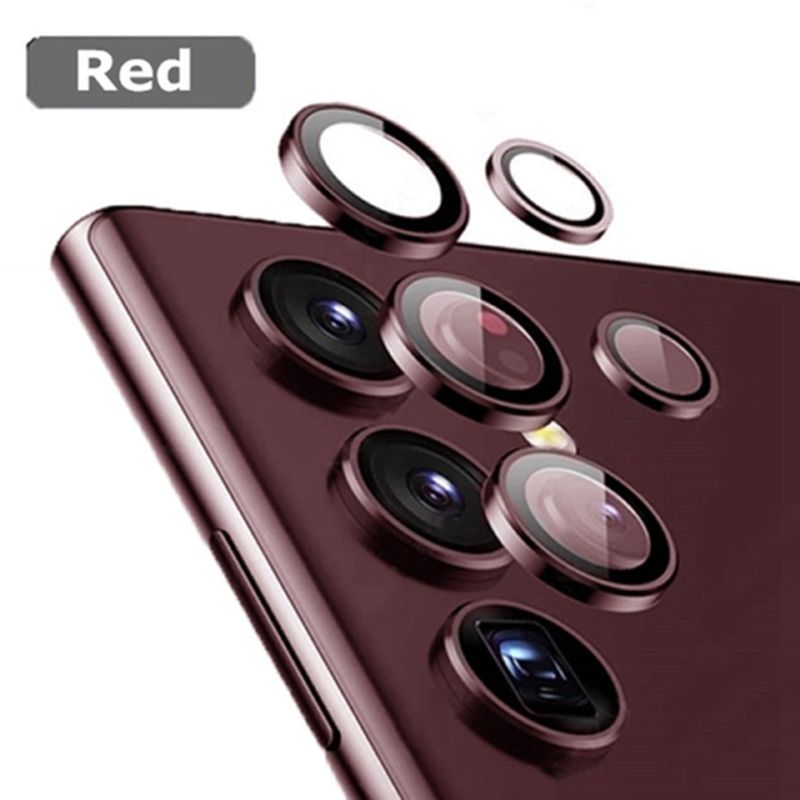 Metalen Ring Gehard Glas Camera Lens Screen Protector Case voor Samsung Galaxy S22 Ultra S23 Plus S22ultra 5G film Ecran Cover_voghion.com