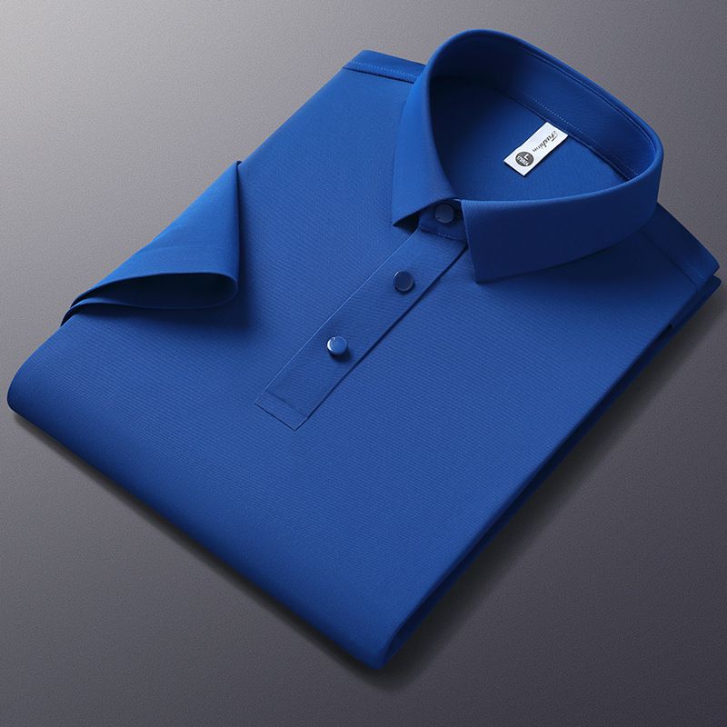 Premium-Poloshirt für Herren – nahtloser, knitterfreier Eisseidenstoff, luxuriöser Slim Fit (M-XXXXL, feuchtigkeitsableitend, 7 Farben)​_voghion.com