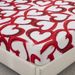 3D Printed Heart Pattern Polyester Bed Skirt Fitted Sheet With Elastic Hem, Romantic Couple Bedding Set,_voghion.com