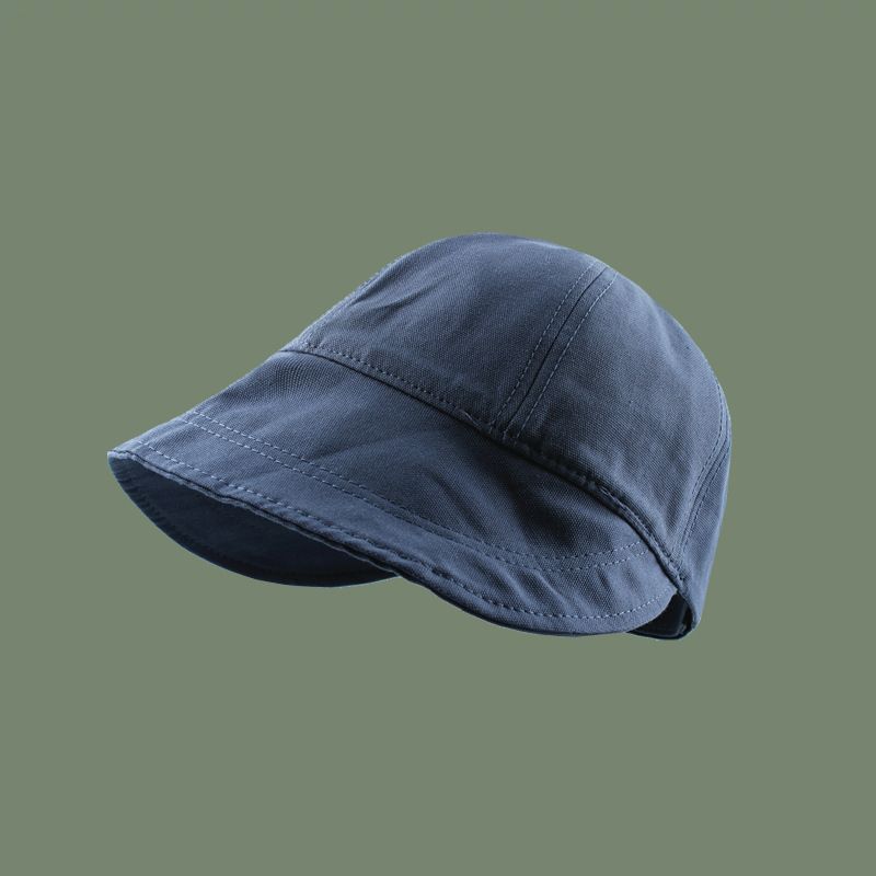 Gran oferta, gorra de pescador coreana, sombrero de sol de ala ancha de color sólido portátil para mujer, sombrero de verano para exteriores, playa, cola de caballo ajustable_voghion.com
