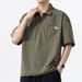 Summer Half Zipper Polo Shirt For Men, Retro, Loose, Casual, Handsome, Youth, Collar, Short Sleeved T-shirt_voghion.com