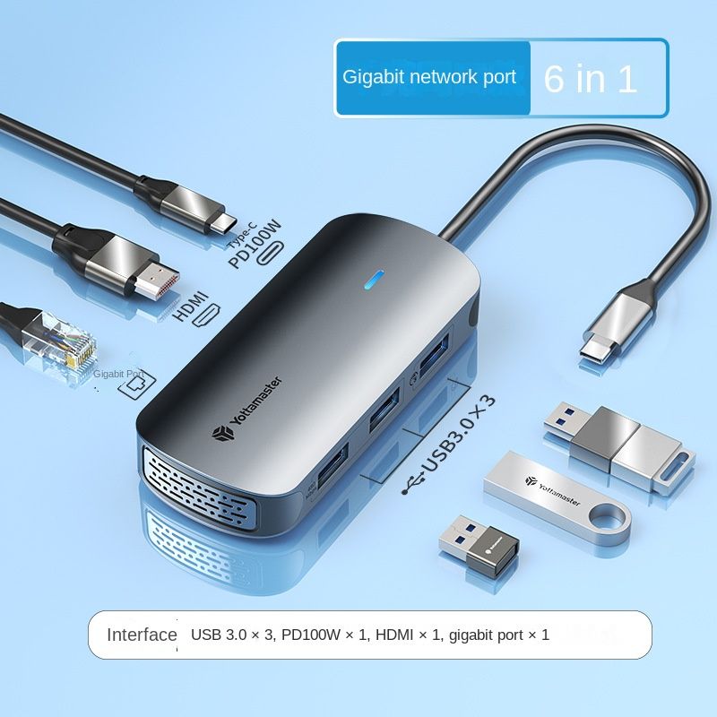 USB3.0 multi-port docking station typec docking station usb hub_voghion.com
